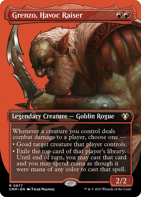 Commander Masters - 677 - Grenzo, Havoc Raiser - Rare - R - Foil