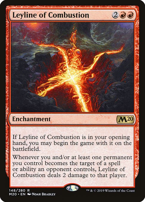 Core Set 2020 - 148 - Leyline of Combustion - Rare - R - Foil