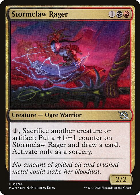 March of the Machine - 254 - Stormclaw Rager - Uncommon - BR - Non-foil