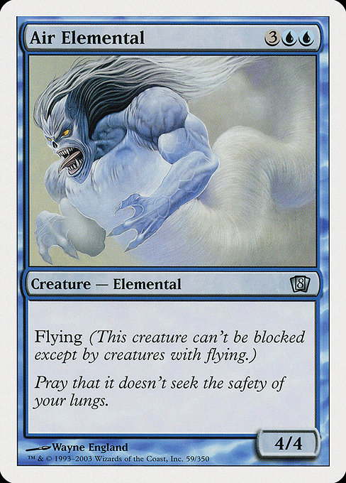 Eighth Edition - 59 - Air Elemental - Uncommon - U - Non-foil