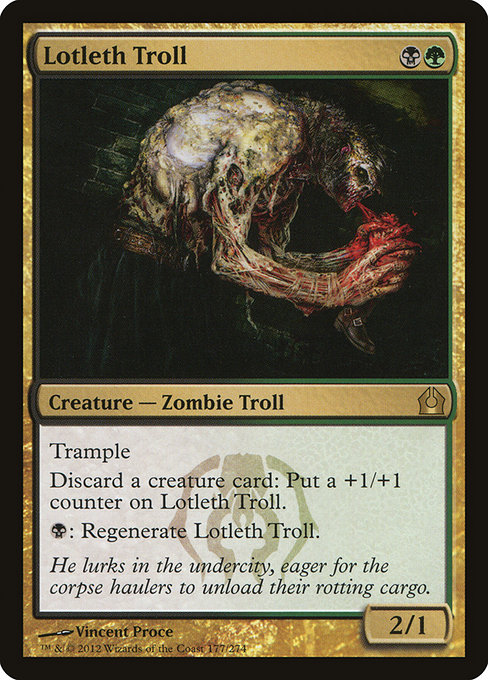 Return to Ravnica - 177 - Lotleth Troll - Rare - BG - Non-foil