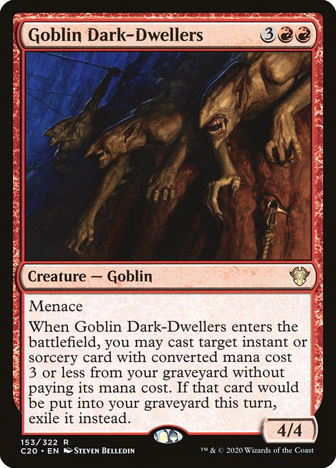 Commander 2020 - 153 - Goblin Dark-Dwellers - Rare - R - Non-foil