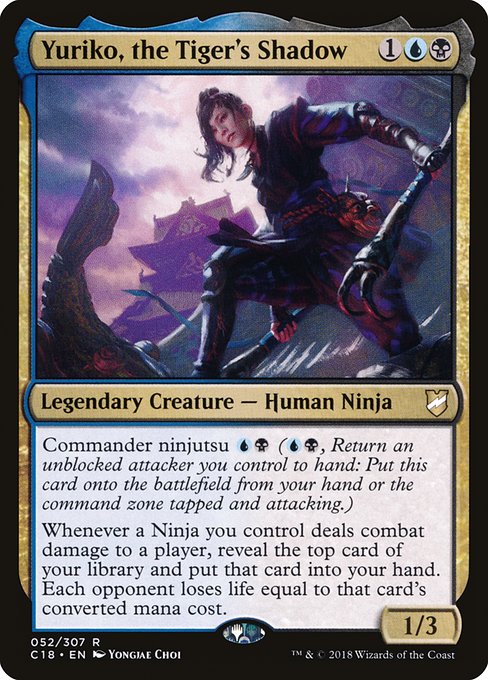 Commander 2018 - 52 - Yuriko, the Tiger's Shadow - Rare - UB - Non-foil