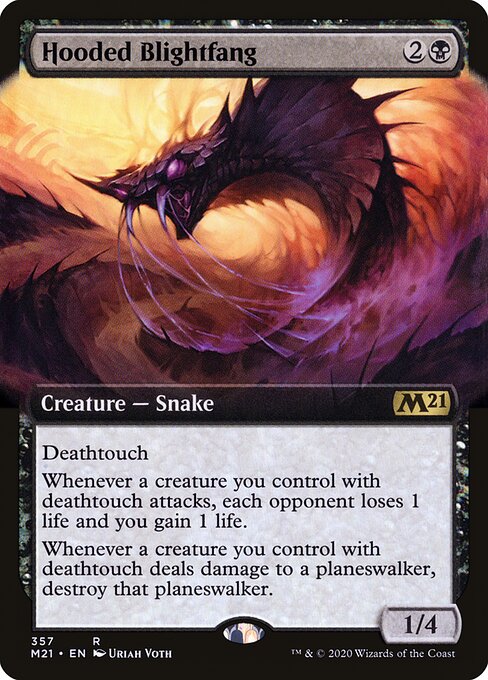 Core Set 2021 - 357 - Hooded Blightfang - Rare - B - Non-foil