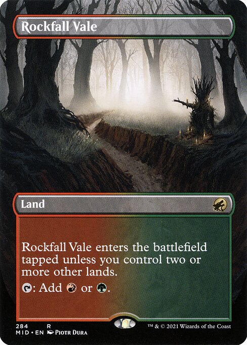 Innistrad: Midnight Hunt - 284 - Rockfall Vale - Rare - C - Non-foil