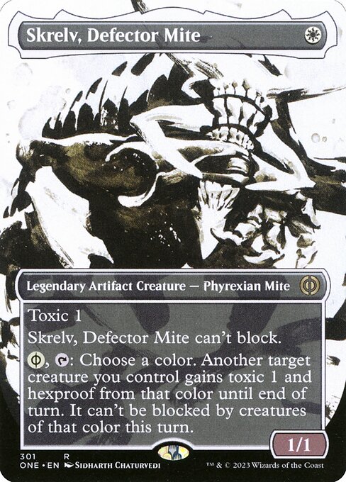 Phyrexia: All Will Be One - 301 - Skrelv, Defector Mite - Rare - W - Foil