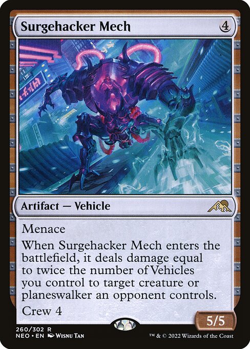 Kamigawa: Neon Dynasty - 260 - Surgehacker Mech - Rare - C - Foil