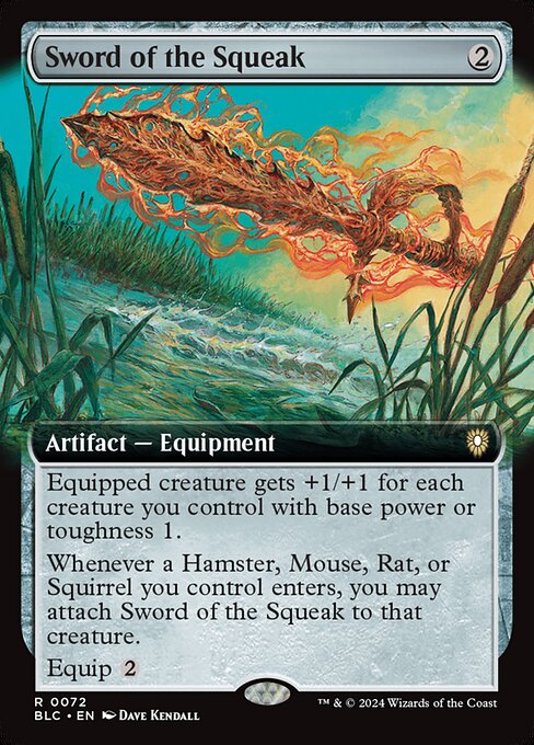 Bloomburrow Commander - 72 - Sword of the Squeak - Rare - C - Non-foil