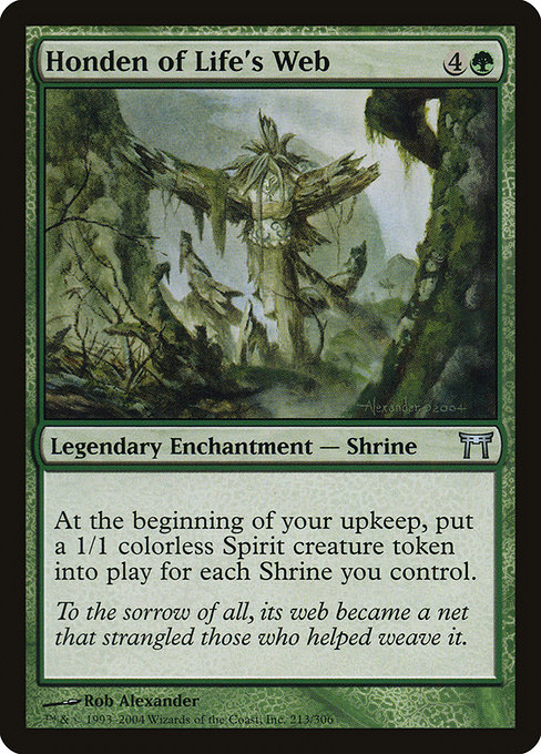 Champions of Kamigawa - 213 - Honden of Life's Web - Uncommon - G - Non-foil