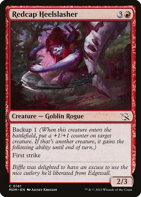 March of the Machine - 161 - Redcap Heelslasher - Common - R - Foil