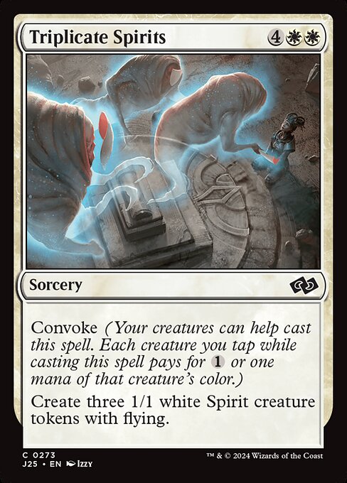 Foundations Jumpstart - 273 - Triplicate Spirits - Common - W - Non-foil