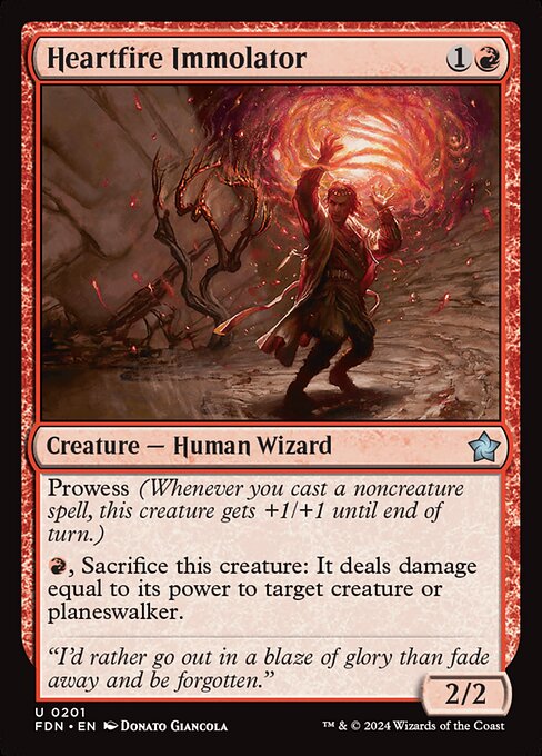 Foundations - 201 - Heartfire Immolator - Uncommon - R - Foil