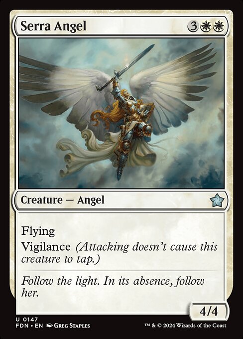 Foundations - 147 - Serra Angel - Uncommon - W - Non-foil