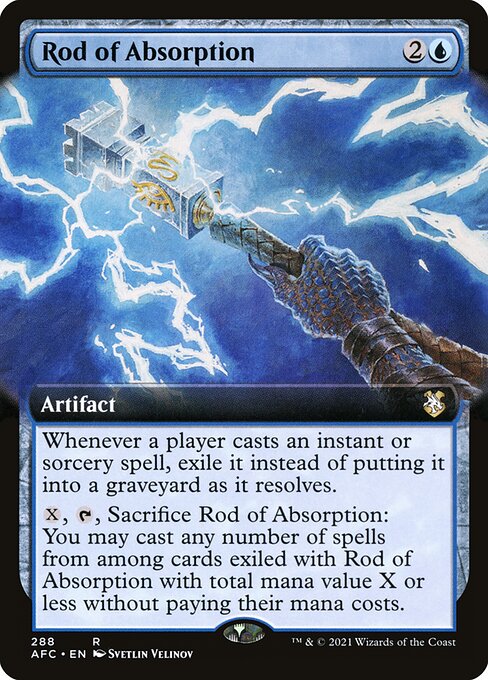 Forgotten Realms Commander - 288 - Rod of Absorption - Rare - U - Non-foil