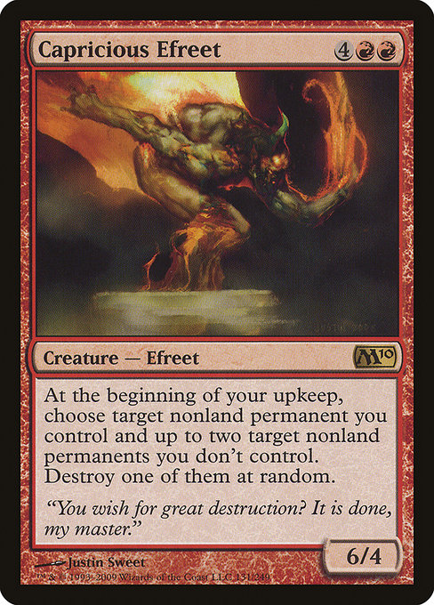 Magic 2010 - 131 - Capricious Efreet - Rare - R - Non-foil