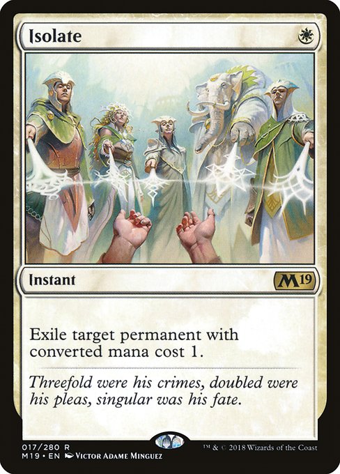 Core Set 2019 - 17 - Isolate - Rare - W - Non-foil