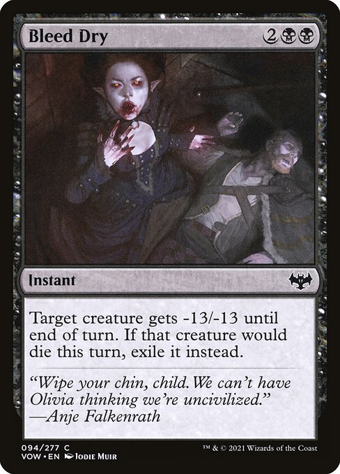 Innistrad: Crimson Vow - 94 - Bleed Dry - Common - B - Non-foil