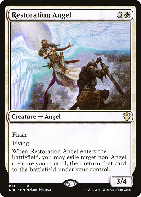 Kaldheim Commander - 31 - Restoration Angel - Rare - W - Non-foil