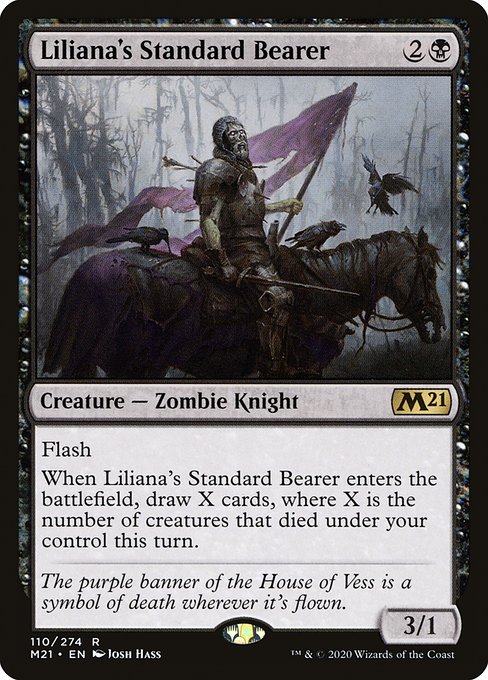 Core Set 2021 - 110 - Liliana's Standard Bearer - Rare - B - Non-foil