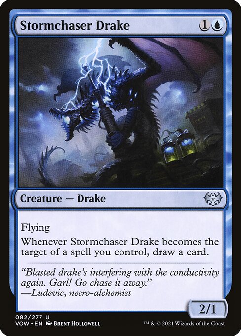 Innistrad: Crimson Vow - 82 - Stormchaser Drake - Uncommon - U - Non-foil