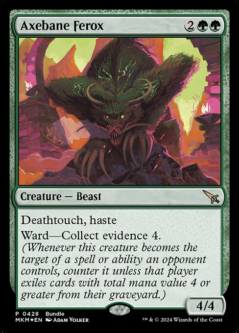 Murders at Karlov Manor - 428 - Axebane Ferox - Rare - G - Foil