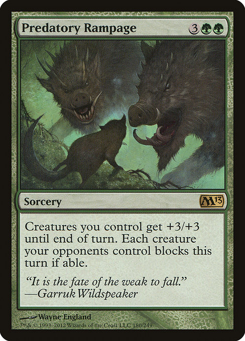 Magic 2013 - 180 - Predatory Rampage - Rare - G - Non-foil