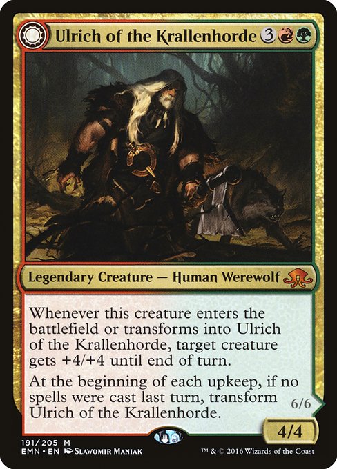 Eldritch Moon - 191 - Ulrich of the Krallenhorde // Ulrich, Uncontested Alpha - Mythic - C - Non-foil
