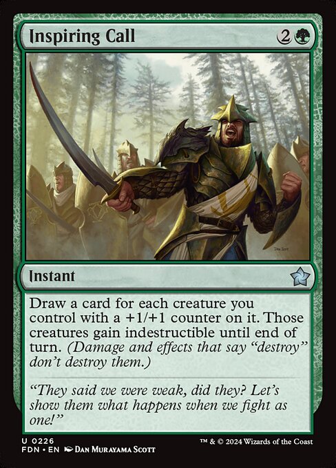 Foundations - 226 - Inspiring Call - Uncommon - G - Foil