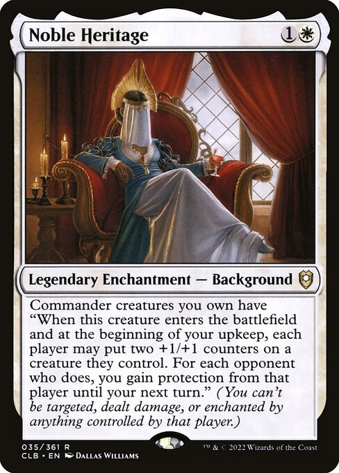 Commander Legends: Battle for Baldur's Gate - 35 - Noble Heritage - Rare - W - Non-foil