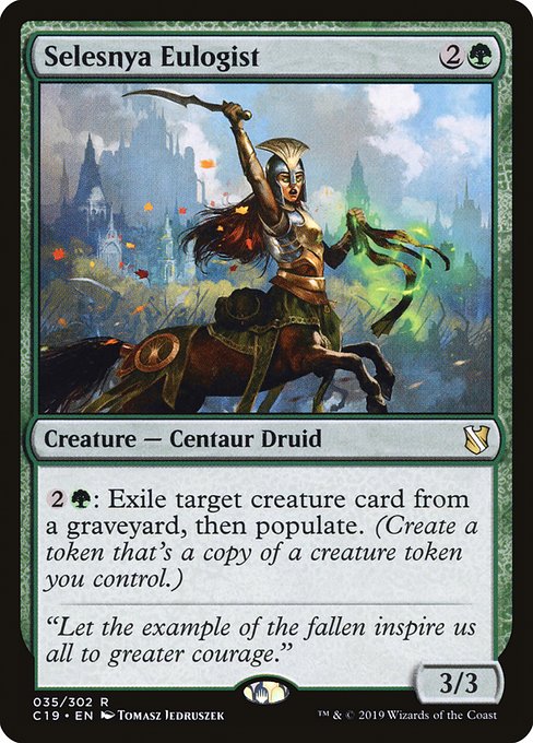 Commander 2019 - 35 - Selesnya Eulogist - Rare - G - Non-foil
