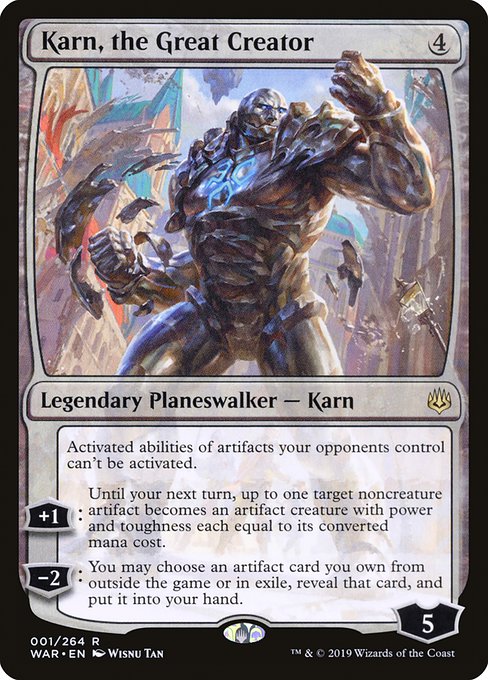War of the Spark - 1 - Karn, the Great Creator - Rare - C - Foil
