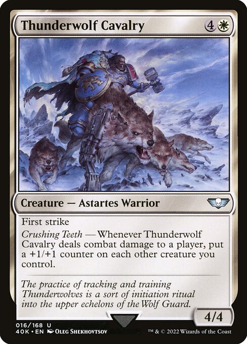 Warhammer 40,000 Commander - 16 - Thunderwolf Cavalry - Uncommon - W - Non-foil