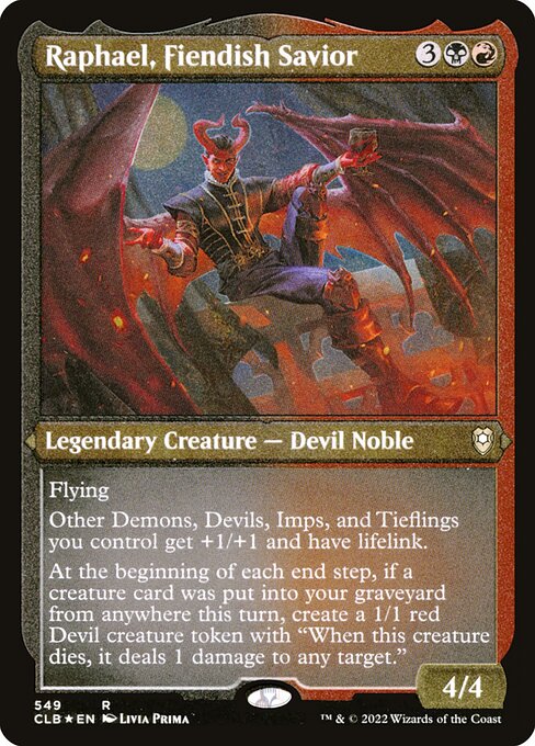 Commander Legends: Battle for Baldur's Gate - 549 - Raphael, Fiendish Savior - Rare - BR - Non-foil
