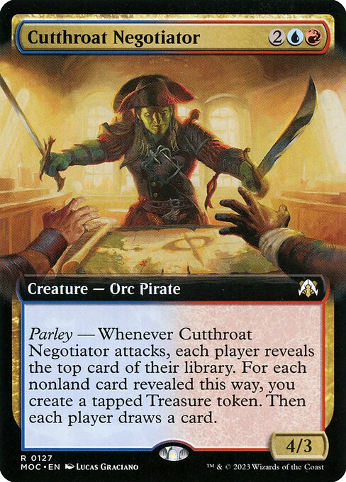 March of the Machine Commander - 127 - Cutthroat Negotiator - Rare - UR - Non-foil