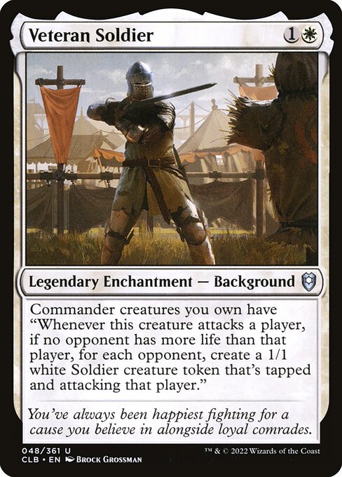 Commander Legends: Battle for Baldur's Gate - 48 - Veteran Soldier - Uncommon - W - Non-foil