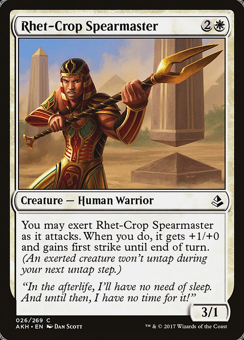 Amonkhet - 26 - Rhet-Crop Spearmaster - Common - W - Non-foil