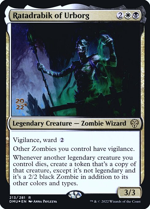 Dominaria United Promos - 213s - Ratadrabik of Urborg - Rare - WB - Foil - Datestamped Promo