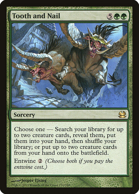 Modern Masters - 170 - Tooth and Nail - Rare - G - Non-foil