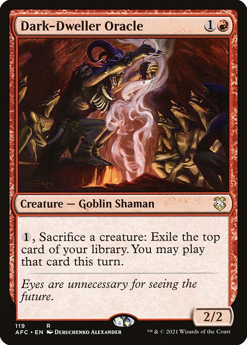 Forgotten Realms Commander - 119 - Dark-Dweller Oracle - Rare - R - Non-foil