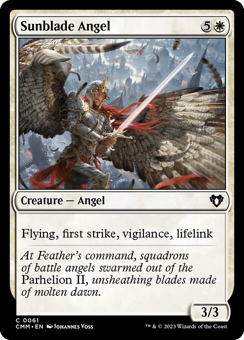 Commander Masters - 61 - Sunblade Angel - Common - W - Foil