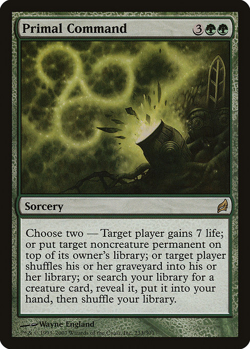 Lorwyn - 233 - Primal Command - Rare - G - Non-foil