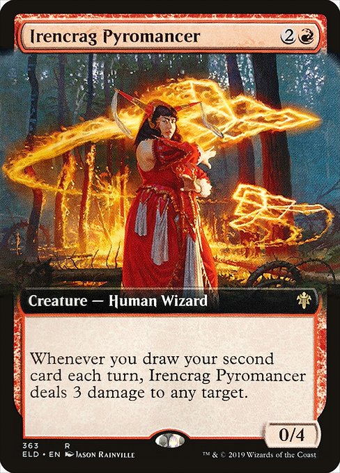 Throne of Eldraine - 363 - Irencrag Pyromancer - Rare - R - Foil