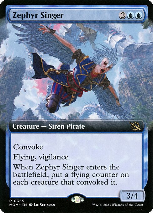 March of the Machine - 355 - Zephyr Singer - Rare - U - Foil