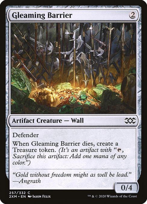 Double Masters - 257 - Gleaming Barrier - Common - C - Non-foil