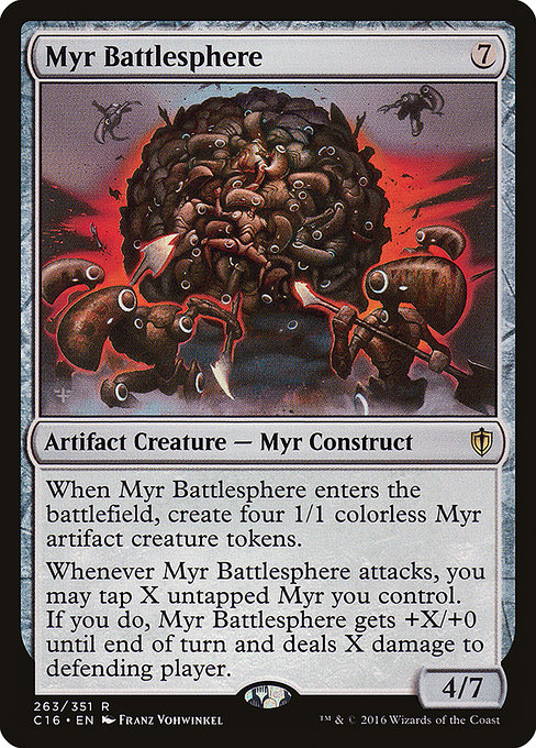 Commander 2016 - 263 - Myr Battlesphere - Rare - C - Non-foil