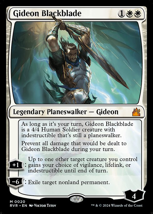 Ravnica Remastered - 20 - Gideon Blackblade - Mythic - W - Non-foil