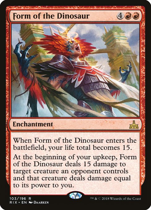Rivals of Ixalan - 103 - Form of the Dinosaur - Rare - R - Non-foil