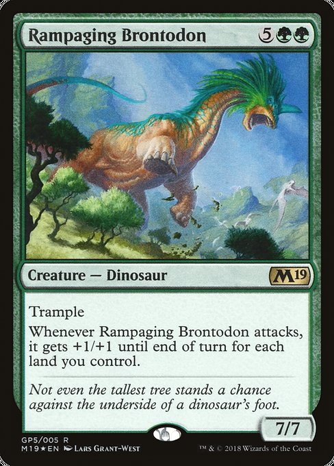 M19 Gift Pack - GP5 - Rampaging Brontodon - Rare - G - Foil - Promo