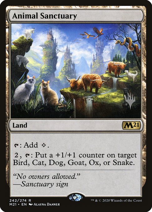 Core Set 2021 Promos - 242p - Animal Sanctuary - Rare - C - Foil - Promo