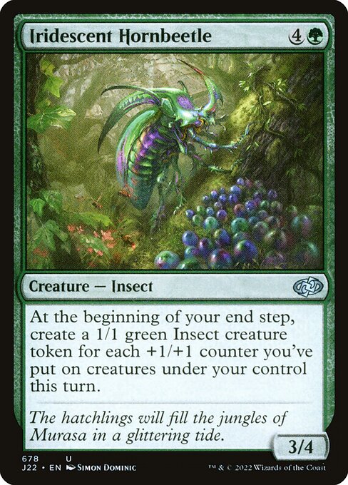Jumpstart 2022 - 678 - Iridescent Hornbeetle - Uncommon - G - Non-foil